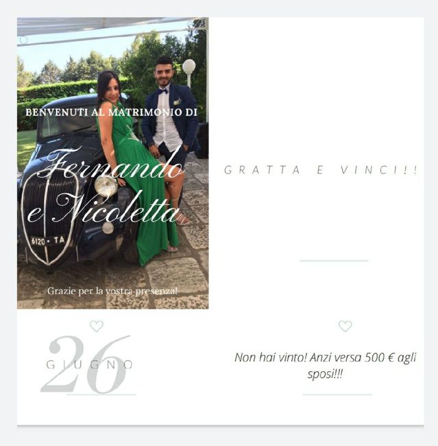 Gratta e vinci degli sposi!! - 2