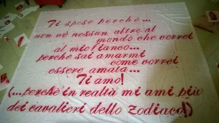 Striscione sorpresa sposo.... - 1