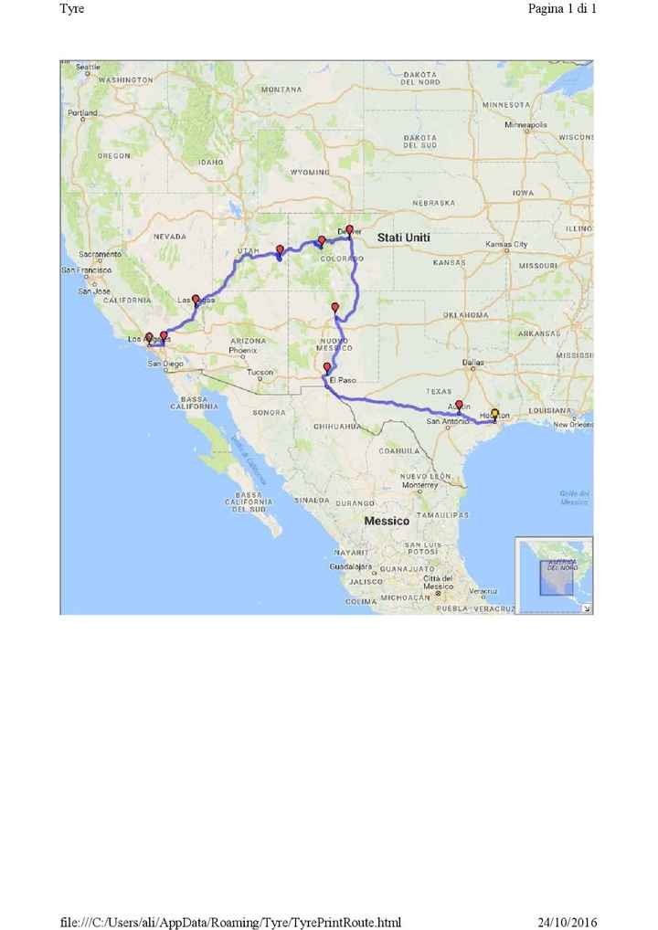 ITINERARIO DI VIAGGIO