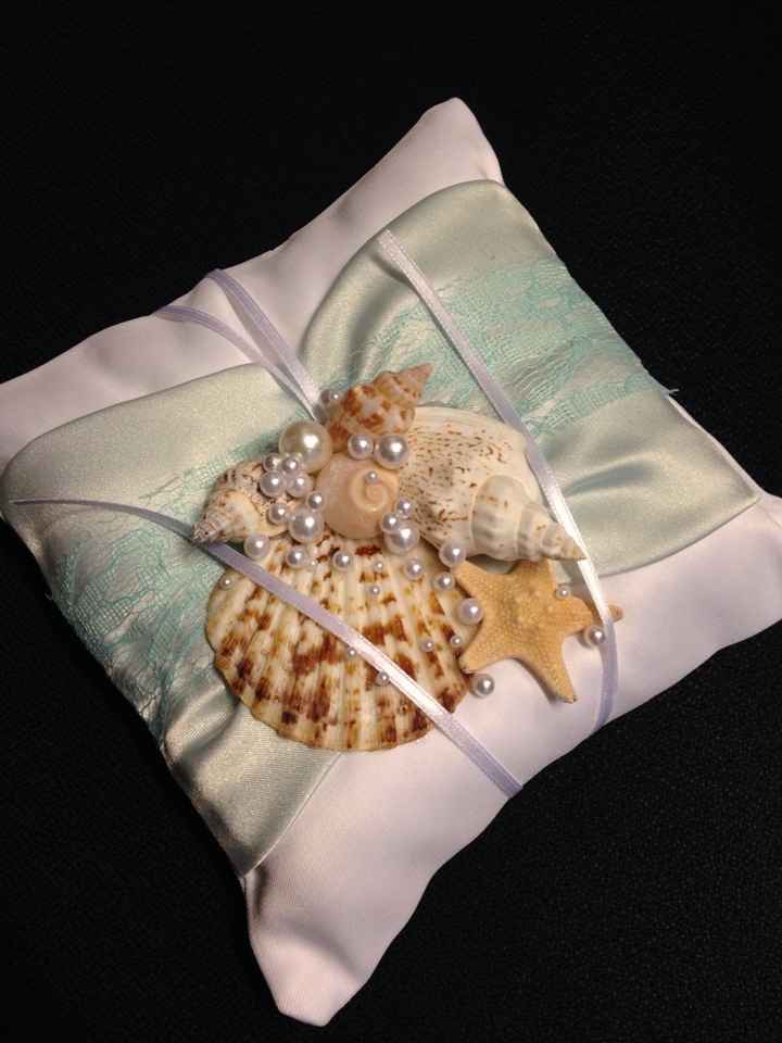 Cuscino portafedi tema mare - 1