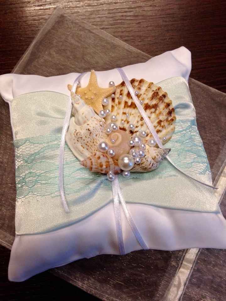 Cuscino portafedi tema mare - 2