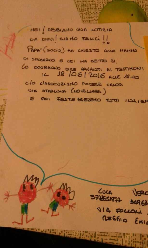 Prova partecipazione fatta dal mio bimbo - 2