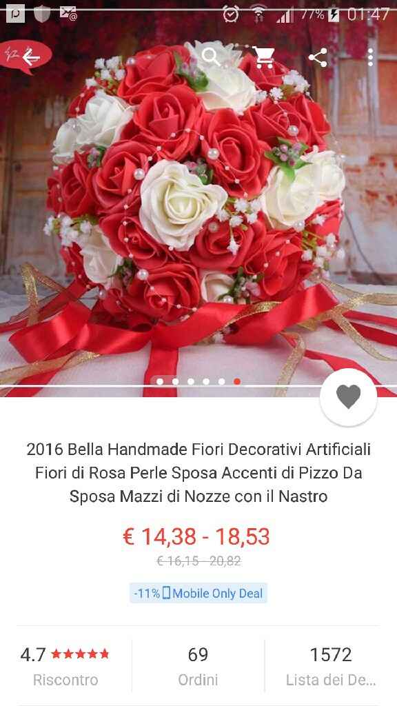 Bouquet fiori di stoffa - 5