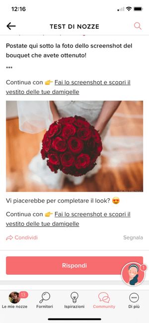 Fai lo screenshot e scopri il tuo bouquet 4