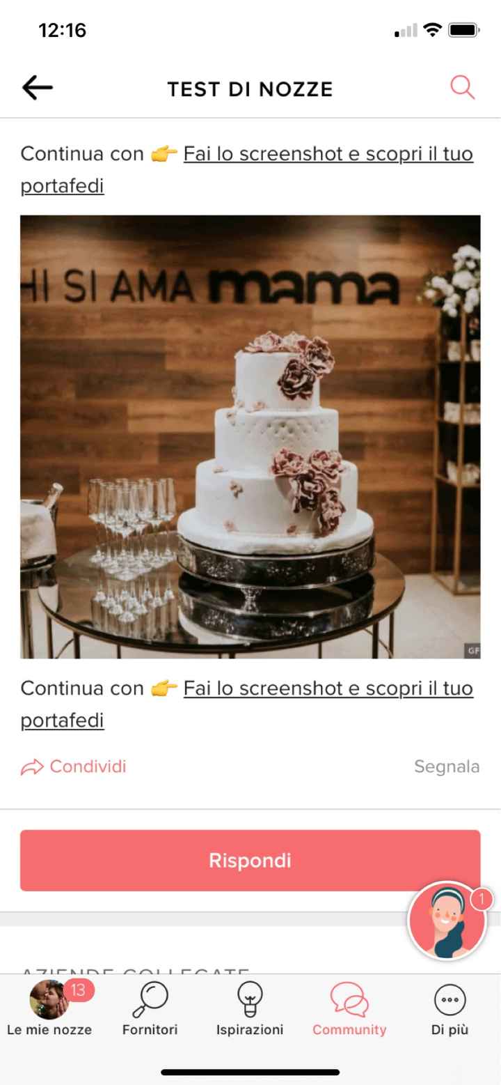 Fai lo screenshot e scopri la tua torta nuziale - 1