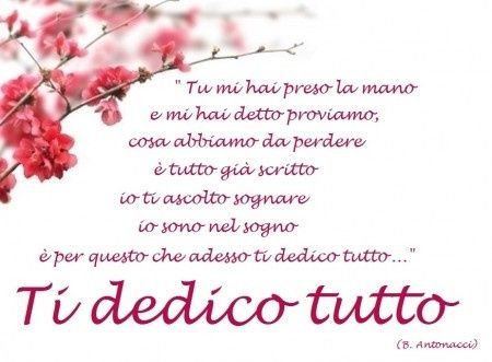 Segnatavolo Ti dedico tutto