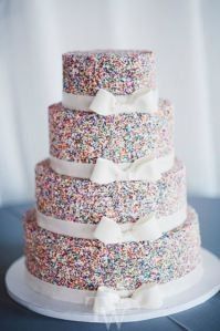 torta nuziale multicolor