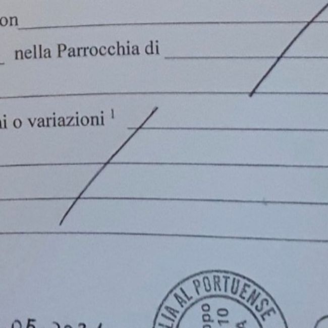 Certificato di “stato libero ecclesiastico 1