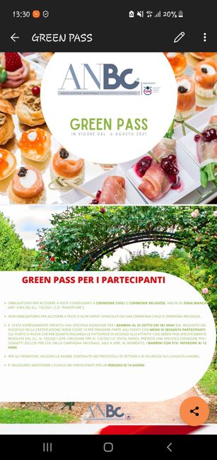 Il green pass per gli eventi è obbligatorio: 2