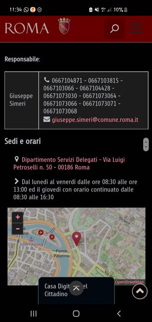 Orari anagrafe centrale Roma 1