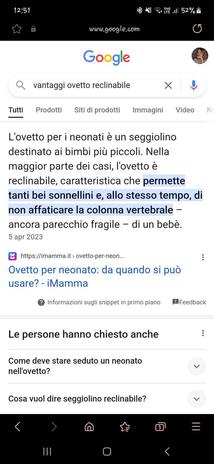 Ovetto reclinabile o no? - 1