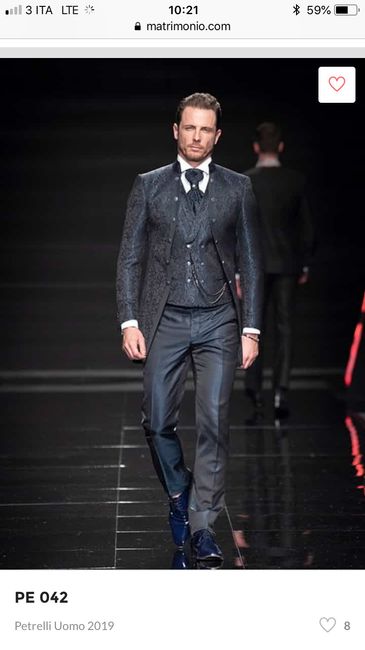 Abito da sposo, da passerella