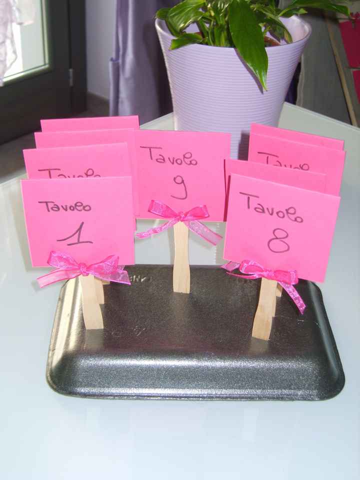 Segnatavoli per Clarissa