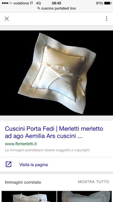 Cuscino portafedi - 1