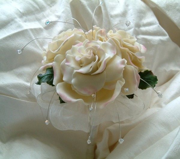 bouquet bianco cristalli