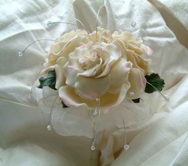 bouquet bianco cristalli