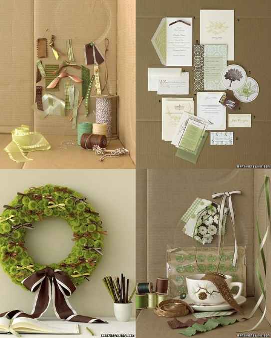 matrimonio verde marrone