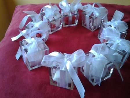 segnaposto con nastri