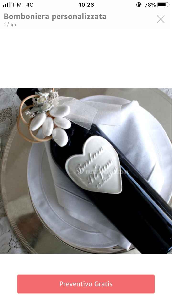 Bomboniere vino con etichetta in ceramica - 1