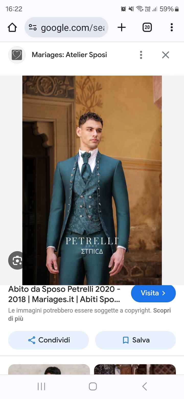 Abito sposo verde (salvia o giù di lì) - 1