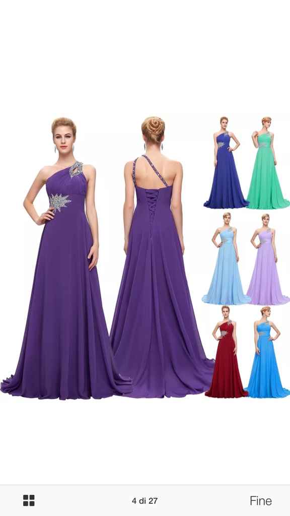 Abito damigelle adulte color viola - 1