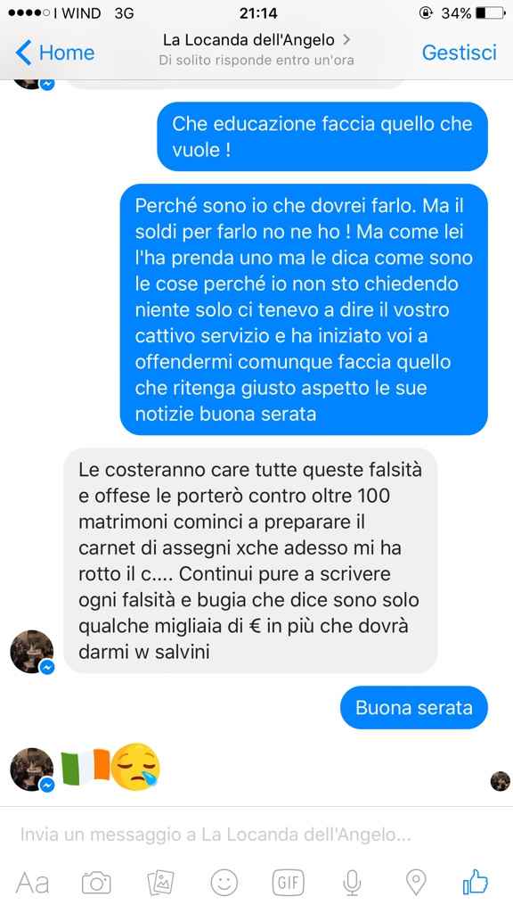 "locanda  del angelo "cattivo servizio - 5