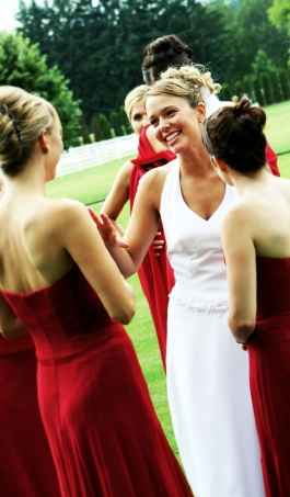 Damigelle d'onore con sposa