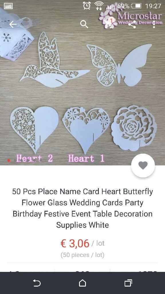 Targhette segnia posto forma di cuore - 2