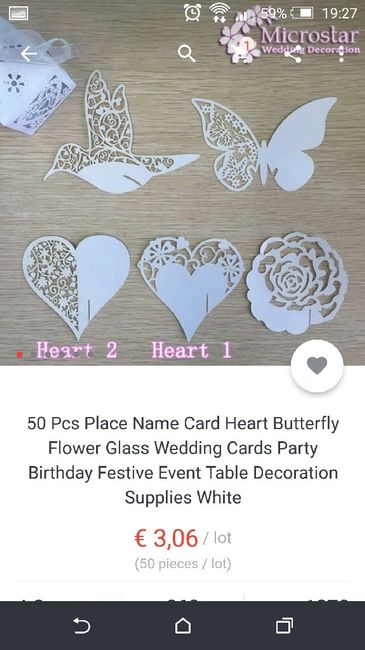 Targhette segnia posto forma di cuore - 2