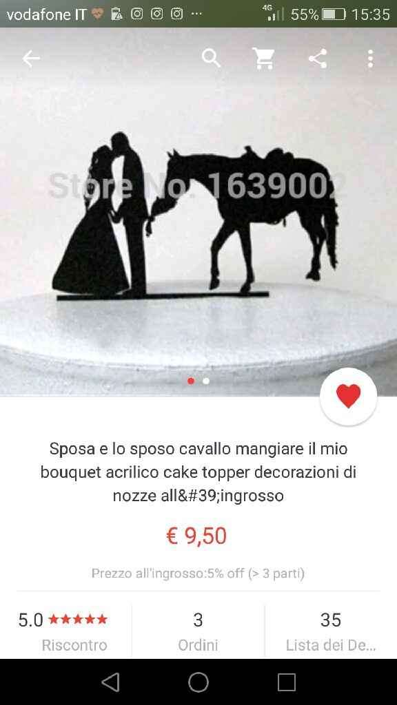 Cake topper sposi a cavallo - 1
