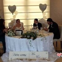 Cartello Mr & Mrs fatto da me