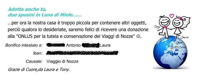 Biglietto "iban" per partecipazioni