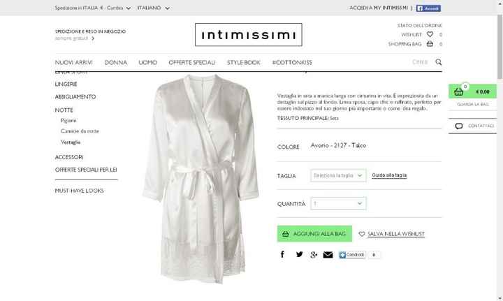 Vestaglia intimissimi 
