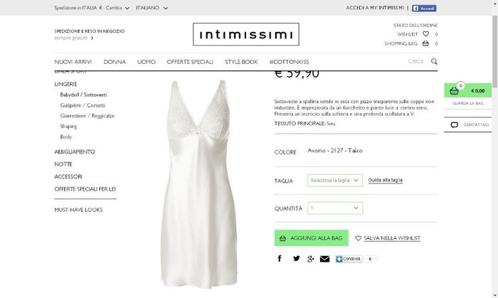 Sottoveste intimissimi