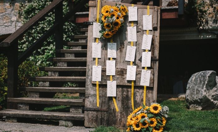 Tableau e nomi tavoli a tema girasoli - 1