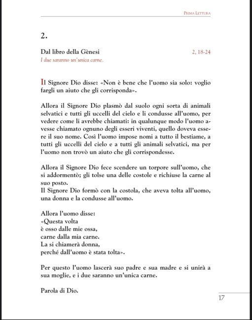 Letture Cerimonia ? - 1