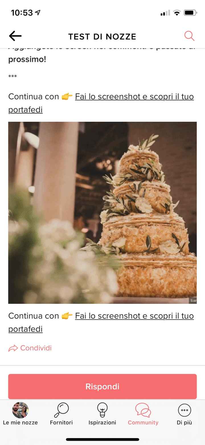 Fai lo screenshot e scopri la tua torta nuziale - 1
