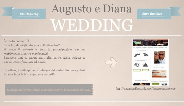 Il mio save the date telematico