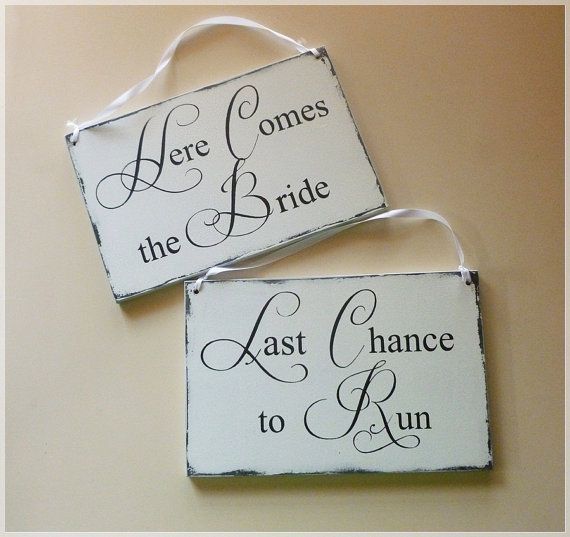 Here comes the bride