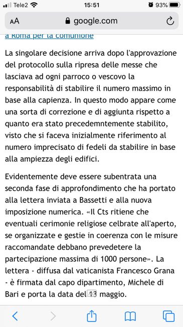 Numeri fedeli in chiesa 2