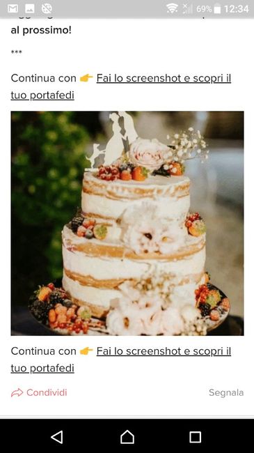 Fai lo screenshot e scopri la tua torta nuziale - 1