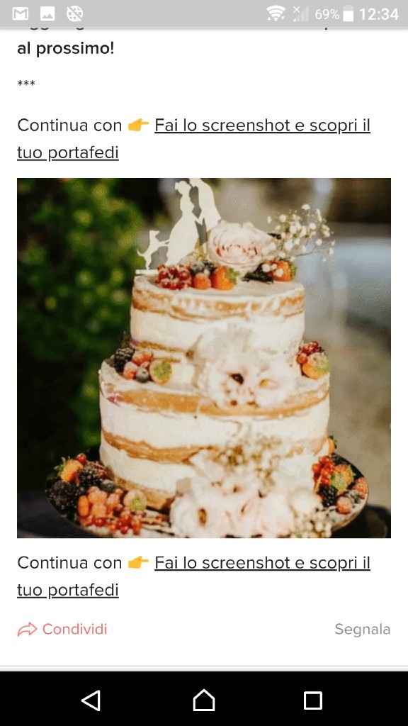 Fai lo screenshot e scopri la tua torta nuziale - 1