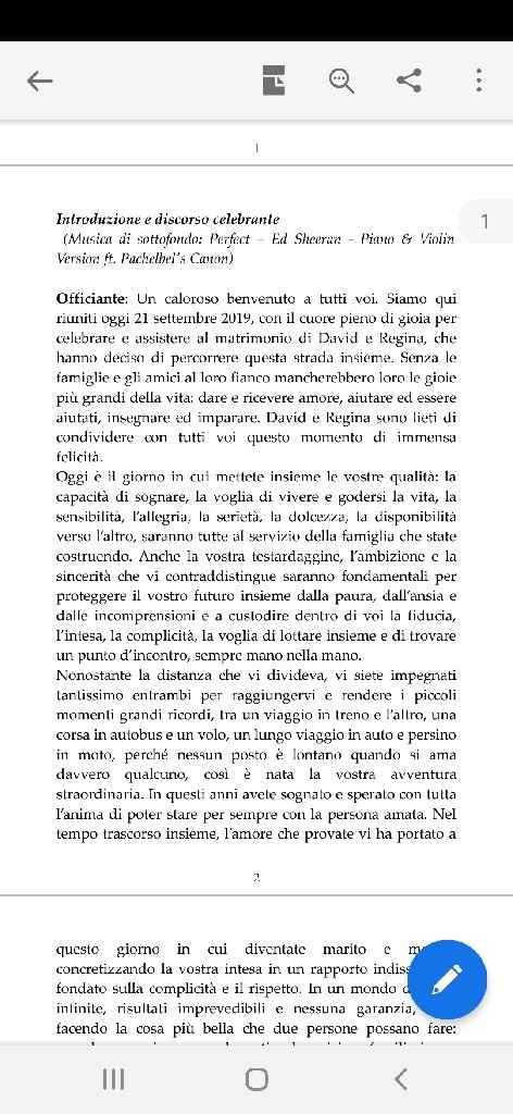 Libretto cerimonia civile (testo completo) - 2