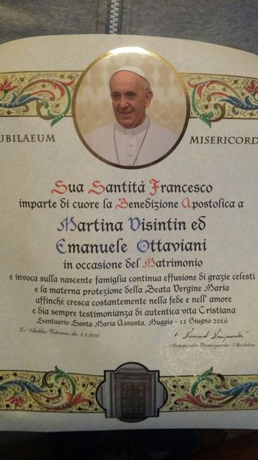 Meno 70: consenso e benedizione apostolica - 1