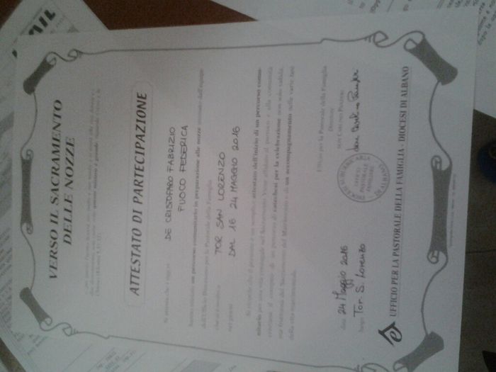 Attestato di partecipazione - 1