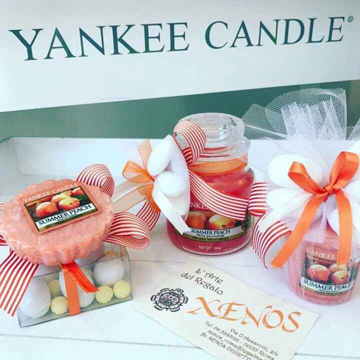 Candele bomboniere Cresima Yankee Candle torta completa