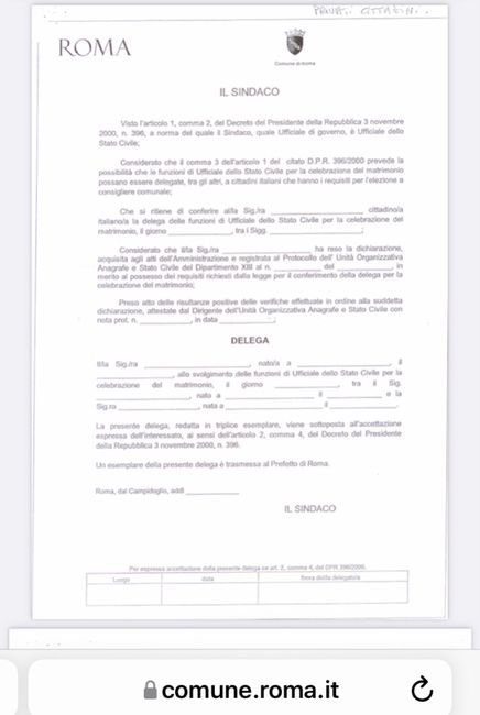 Cerimoniere comune di roma - 1