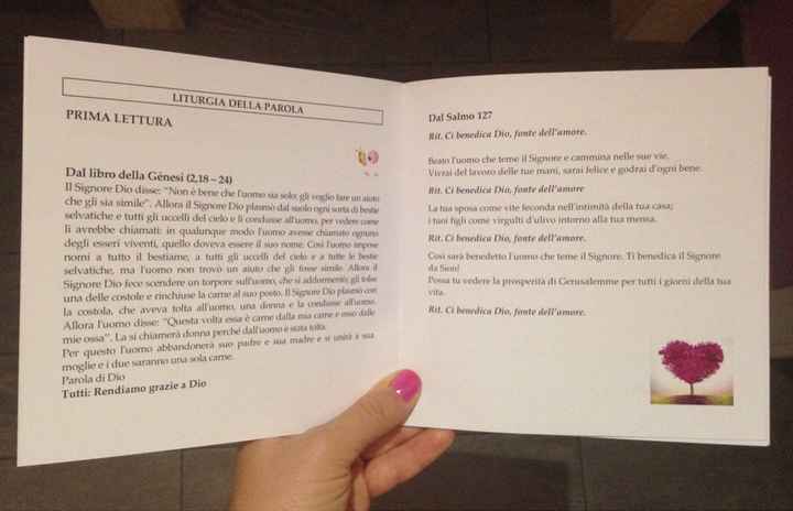A pochi giorni dal matrimonio abbiamo anche i libretti messa!!! - 3