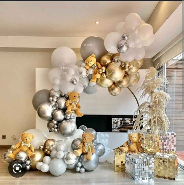 Composizione elegance pallloncini area club in villa - 2