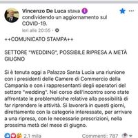 Future spose campania vi risulta qst post? Di de luca..agosto2020 che ci spera ancora - 1
